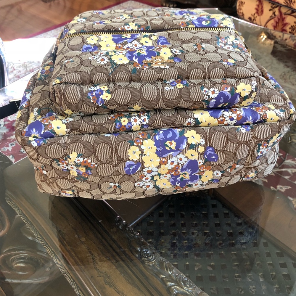 2pcs authentic Coach floral quilted backpack+walle - Picture 5 of 8
